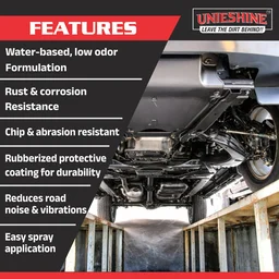 UNIESHINE Rubberized Underbody Coating 1 LTR – Heavy-Duty Anti-Rust, Waterproof & Corrosion Protection for Cars & Vehicles