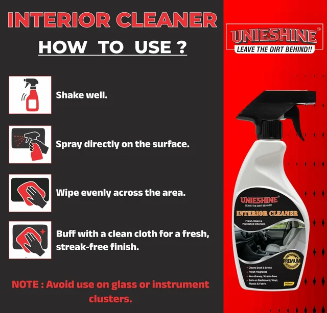 UNIESHINE PLVR Car Interior Cleaner 500ml for Dashboard
