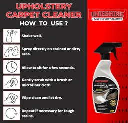 UNIESHINE Upholstery Carpet Cleaner 500ML Multipurpose Sofa Fabric Carpet Seat Spray Stain Odor Remover for Home Car Couch Office Chairs Mattresses Interiors