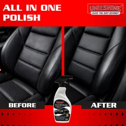 UNIESHINE All in One Polish 500ML – Silicone-Based Car & Bike Polish for Dashboard, Plastic, Tyre & Trim | Instant Shine Interior and Exterior Protective Gloss Finish