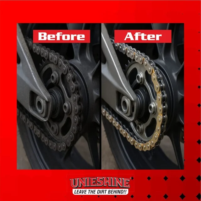 UNIESHINE Chain Lube & Cleaner Kit 150ML Each | Fast-Dry Anti-Rust Chain Care Spray | Long-Lasting Lubrication for Motorcycles, Bicycles, Cars & Industrial Equipment