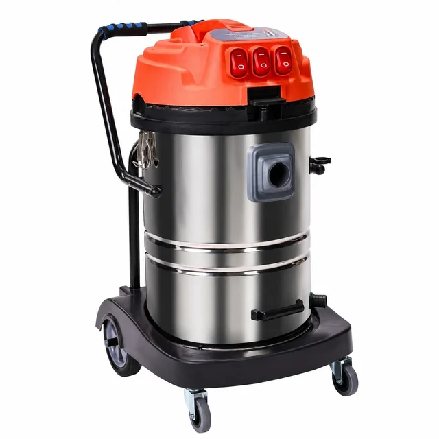 AIMEX DT-6080 Wet & Dry Industrial Vacuum Cleaner 80L | Triple 1500W Motor | 25kPa High Suction SS Tank Vacuum Cleaner