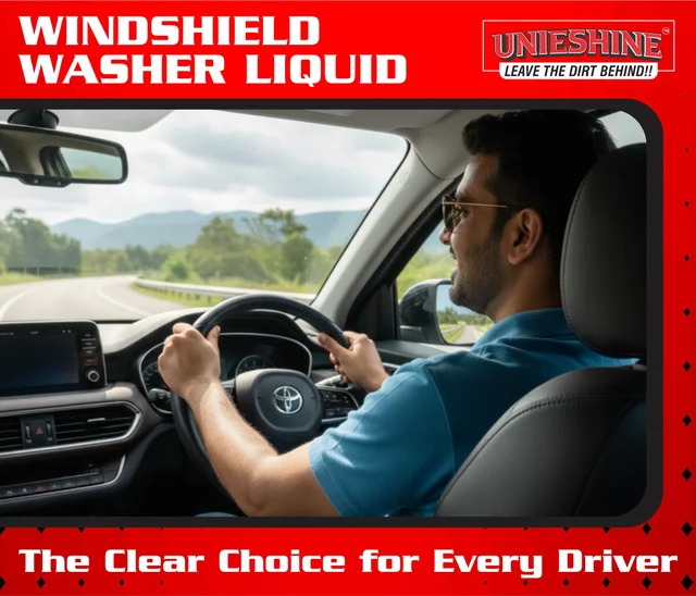 UNIESHINE Car Windshield Washer Concentrate 150ML | Windshield Wash Fluid & Glass Cleaner | 15ML per Tank Formula | Streak-Free Wiper Liquid for Crystal Clear Visibility