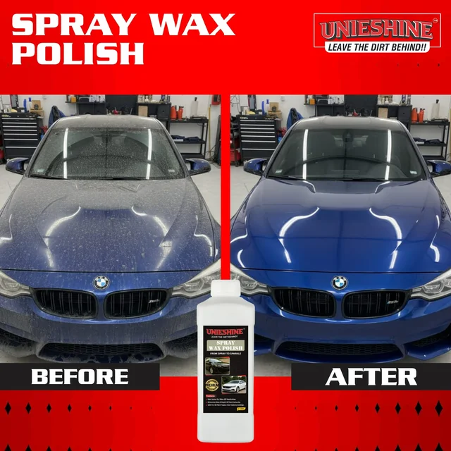 UNIESHINE 1L Liquid Wax Spray | Car & Bike Shine Polish