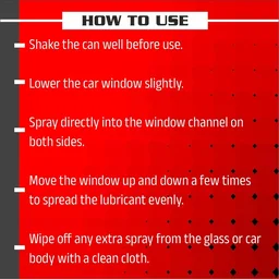 UNIESHINE Window Channel Dresser & Lubricant Spray 500ML – Rubber Beading Restorer for Car Doors, Sunroofs & Weather Strips | Reduces Noise, Friction & Sticking