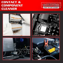 UNIESHINE Contact & Component Cleaner Spray 500ML – Fast-Drying Electrical Contact Cleaner for PCB, Electronics & Automotive Connectors | Non-Conductive Residue-Free Cleaner