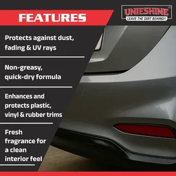 UNIESHINE 3 in 1 Car Dresser 5 Litre | Cleans, Shines & Protects Plastic, Vinyl, Rubber & Trim | UV Resistant, Non-Greasy Dashboard & Tyre Polish for Long-Lasting Dust-Free Shine
