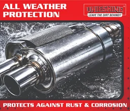 UNIESHINE Car Silencer Coating Spray 400ML – Exhaust & Underbody Anti-Rust Coating for 4 Wheelers | Silver Heat-Resistant Corrosion Protection, Diesel Wash Resistant