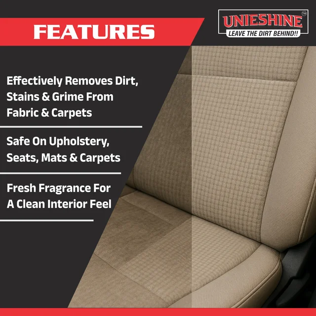 UNIESHINE Upholstery & Carpet Cleaner 5L Concentrate | Makes Up to 100L Solution | Car Interior, Sofa & Carpet Cleaner | Deep Stain Removal | Multi-Surface Fabric Cleaning with Fresh Fragrance