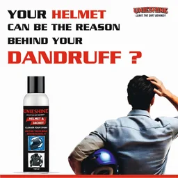 UNIESHINE Helmet & Jacket Cleaner Foam Spray 150ML | Quick-Dry No-Rinse Riding Gear Cleaner | Removes Dirt, Sweat & Odor | Safe for Leather, Fabric & Plastic