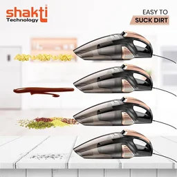 SHAKTI TECHNOLOGY Shakti Technology Sweep High Power Auto Car Vacuum Cleaner for Deep Cleaning, Hand Held Portable Cars Vacuum for Car Cleaning with DC 12V, 140W Vacuum Motor & 5000 PA Powerful Suction