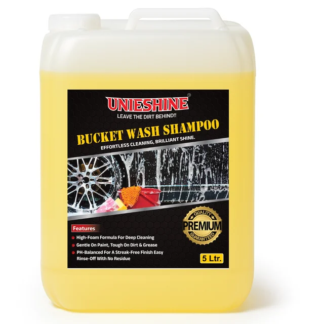 UNIESHINE Bucket Wash Car Shampoo 5 Litre | High Foaming, pH Balanced Concentrated Formula | 50ml in 5L Water | Scratch-Free Car Cleaning | Safe for All Car Surfaces