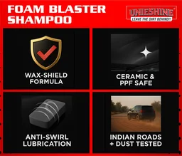 UNIESHINE Foam Wash Car Shampoo Concentrate 5L | pH Neutral Snow Foam | Extreme Suds Car Wash Soap | Safe for All Paints | Powerful Dust & Grime Removal | Professional Car Detailing Shampoo