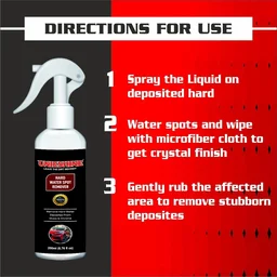 UNIESHINE 200ML Hard Water Spot Remover for Car with Microfiber Cloth – Removes Water Marks from Glass & Paint