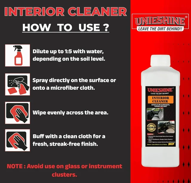 UNIESHINE 1L Concentrated Interior Cleaner for Cars