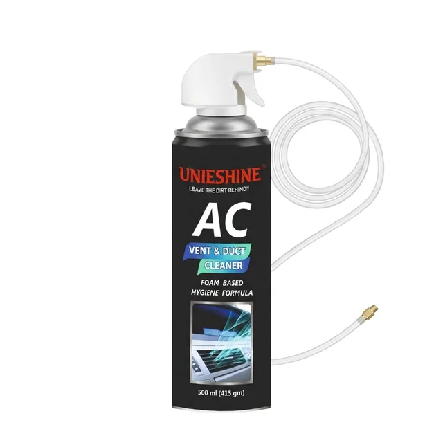 UNIESHINE AC Vent & Duct Cleaner 500ML | Car & Home Air Conditioner Cleaning Foam Spray | Antibacterial Odor Neutralizer | Removes Dust, Bacteria & Musty Smell