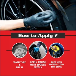 UNIESHINE 200ML Tyre Dresser Polish with Applicator Sponge – Long-Lasting Tire Shine & Protection
