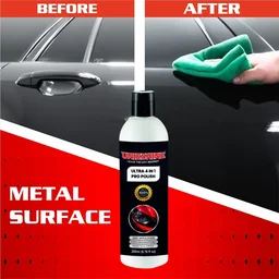 UNIESHINE All in One Car Polish 200ml Multipurpose Car Bike Polish Dashboard Plastic Fibre Restorer Polish Cream with Applicator Sponges for Shine Protection