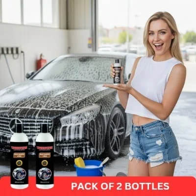 UNIESHINE 200ML Wash & Wax Shampoo (Pack of 2) for Car & Bike – High Foam Cleaning with Gloss Protection