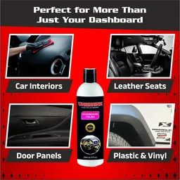 UNIESHINE Car Dashboard Dresser Polish 200ml Interior Polish for Car Bike Motorcycle Plastic Fibre Restorer UV Protection Anti Fading Crack Protection
