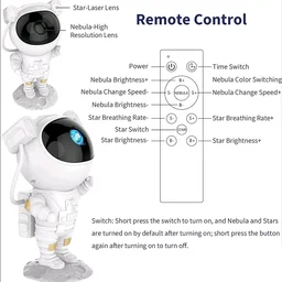 Astronaut Galaxy Projector – Starry Night Light with Nebula Effects