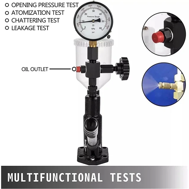 Diesel Fuel Injector Tester Aluminium 0-400 Bar