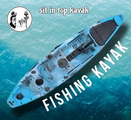 sit on top pedal fishinng kayak - Cyan Aqua