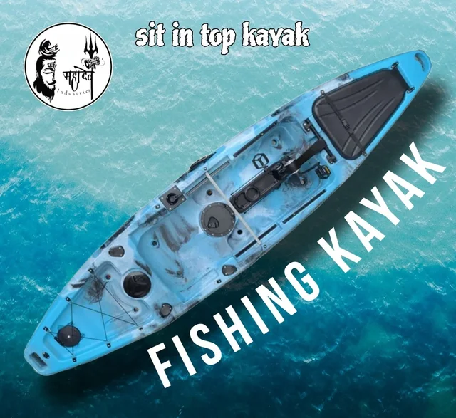 sit on top pedal fishinng kayak - Cyan Aqua