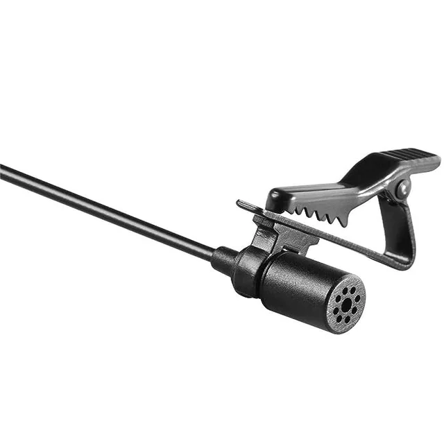 Boya ByM1 Auxiliary Omnidirectional Lavalier Condenser Microphone with 20ft Audio Cable (Black)