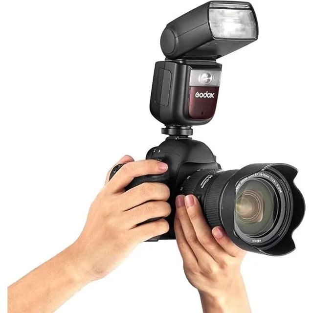 GODOX Ving V860IIIS Speedlight, 76Ws 2.4G HSS Camera Flash, 7.2V/2600mAh Li-ion Battery, 0.01-1.5s Recycle Time, 10 Levels LED Modeling Lamp, for Sony Camera, W/Locking System, Black