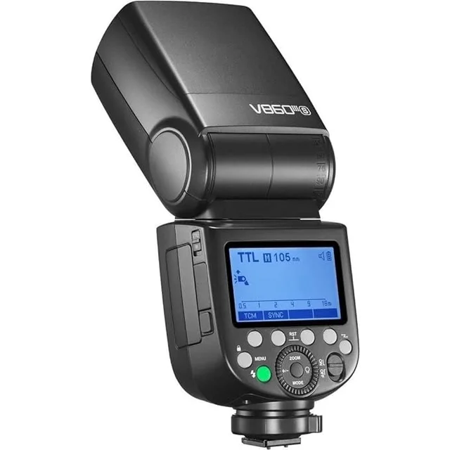 GODOX Ving V860IIIS Speedlight, 76Ws 2.4G HSS Camera Flash, 7.2V/2600mAh Li-ion Battery, 0.01-1.5s Recycle Time, 10 Levels LED Modeling Lamp, for Sony Camera, W/Locking System, Black