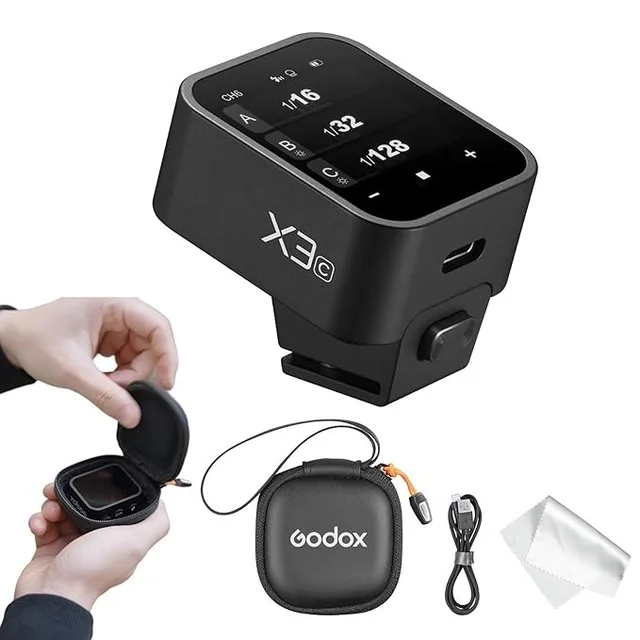 godox Godox X3-C TTL Wireless Flash Trigger,Compatible for Canon Camera, OLED Touchscreen X3 C Flash Transmitter, Built-in Lithium Battery, Support Quick Charge, with TCM Conversion