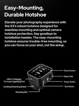 godox Godox X3-C TTL Wireless Flash Trigger,Compatible for Canon Camera, OLED Touchscreen X3 C Flash Transmitter, Built-in Lithium Battery, Support Quick Charge, with TCM Conversion