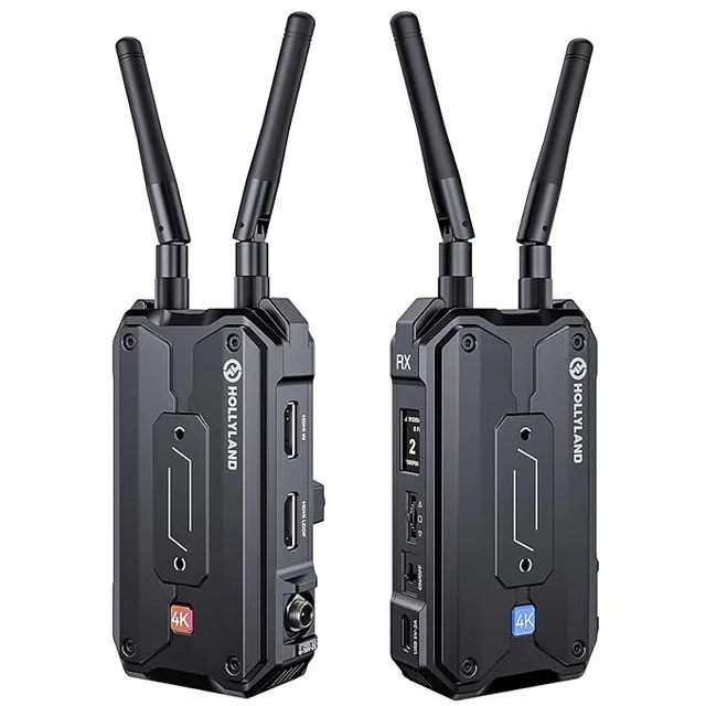 HOLY LAND 【Hollyland Pyro H】 Wireless HDMI Video Transmission System, Auto Dual-Band Hopping, 4K30/1080p60 1300ft Los Range 60ms Latency, Smart Channel Scan, Up to 4 Receiver, UVC Live Stream (1TX+1RX)