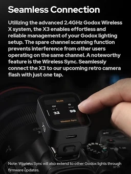 godox Godox X3-C TTL Wireless Flash Trigger,Compatible for Canon Camera, OLED Touchscreen X3 C Flash Transmitter, Built-in Lithium Battery, Support Quick Charge, with TCM Conversion