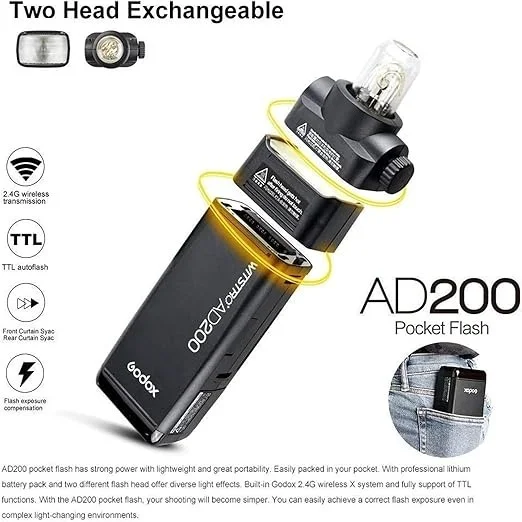 godox GODOX AD 200 Pocket FlasH , Black