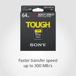 Sony SF-G64T 64 GB Tough High Speed sdxc UHS-II G300 SD Card