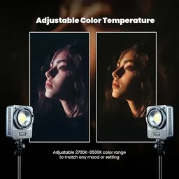 HIFFIN 250W Pro Wonder Series LED Video Light, High CRI 95+, Ultra Bright 18300 lux@1m, Adjustable CCT 2700K-6500K, Continuous Output COB Light with App Control for Photography & Videography