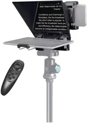 DIGITEK DTP-008 8” Teleprompter for Smartphone & DSLR Supports w/Remote Control APP Compatible Camera Rig