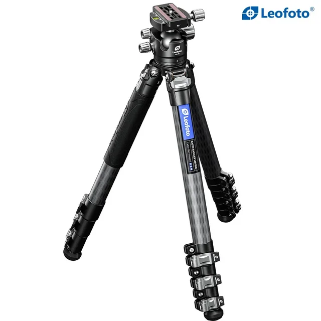 CNC tripod with leveling base and panning clamp 10X Layers Carbon fiber Tubes: 32/28/25/22MM