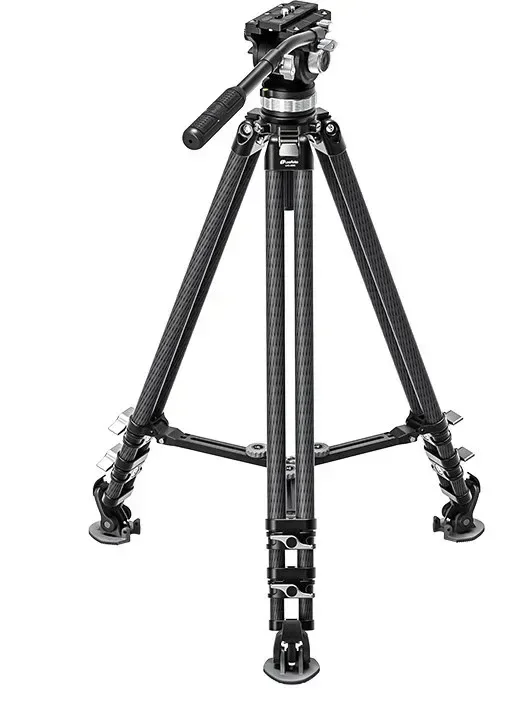 Carbon fiber twin leg tripod
