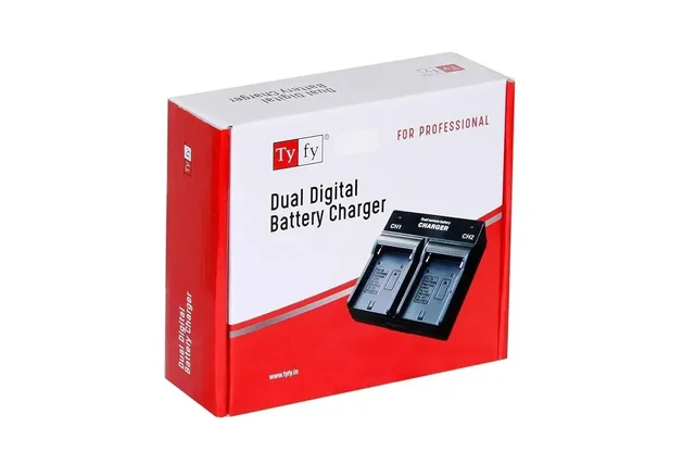 Tyfy LP-E6 Dual Charger for Canon LP-E6 Rechargeable Battery I Canon EOS 5D Mark II, 5D Mark III, 7D Mark II, 7D Mark III & 60D Cameras (DPUC 012S (LCD MU) LPE6)