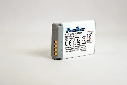 Power Smart NB-13L Rechargeable Battery Pack Compatible with Canon Power Shot G5X Mark II,G7X Mark III,G9,G9X,G9X Mark II | Power Shot SX620 HS,SX720HS,SX730 HS,SX740 HS Canon Camera Battery