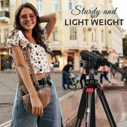 Kodak T455 Pro 34.6 mm Four Section Support Flip Locks Tripod for Video Shooting, Broadcasting and Photography Tripod