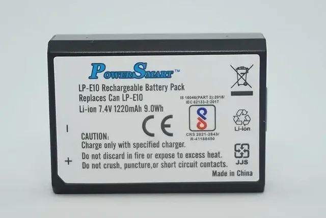 Power Smart LP-E10 7.4v 1220mAh Lithium-ion Battery for Canon T3 Rebel T5 Rebel T6 Rebel T7 Rebel T100 1100D 1200D 1300D 1500D 2000D 3000D 4000D Camera Battery