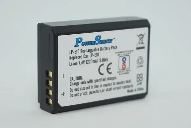Power Smart LP-E10 7.4v 1220mAh Lithium-ion Battery for Canon T3 Rebel T5 Rebel T6 Rebel T7 Rebel T100 1100D 1200D 1300D 1500D 2000D 3000D 4000D Camera Battery