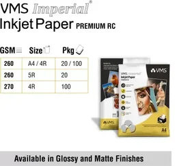 VMS Imperial Glossy 5R Photo Paper