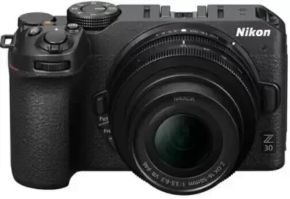 NIKON Z30 Mirrorless Camera Z DX 16 - 50 mm f/3.5 - 6.3 VR Lens (Black)