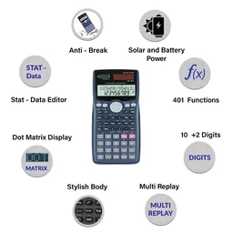 Bambalio BL-991MS 401 Functions and 2 Line LCD Display Scientific Calculator 3 Years Warranty
