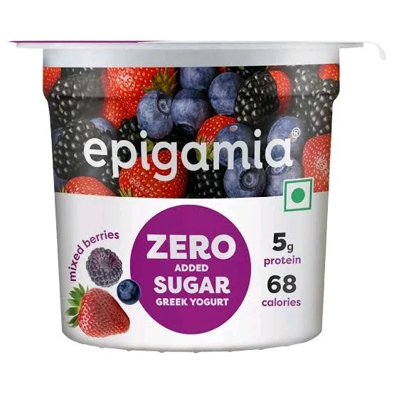 epigamia Zero Added Sugar Greek Yogurt Mixed Berries
